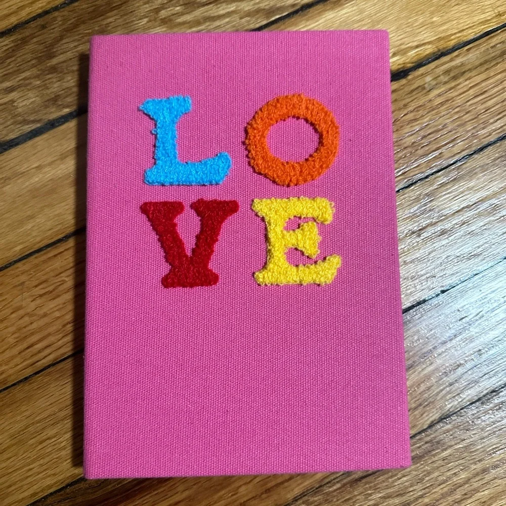 Love Journal & Notebook with Cotton Hardcover - Hot Pink 8.5”x6”